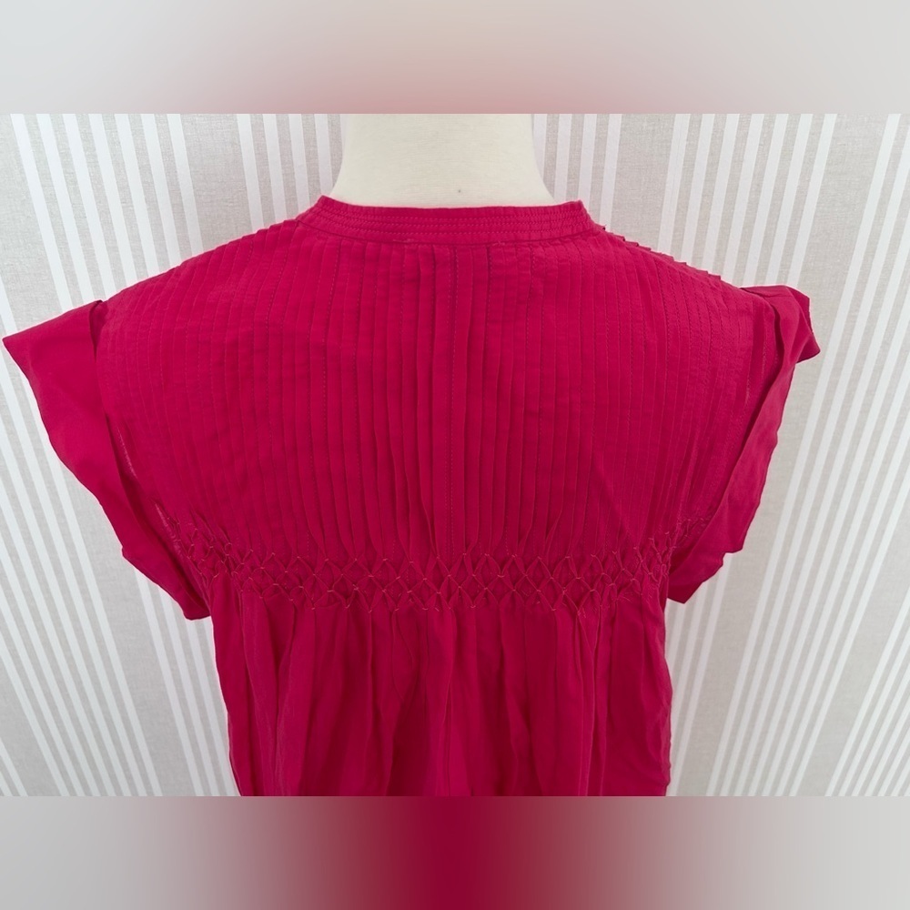 Madewell Embroidered Pleated Mini Dress Women’s Size Small Watermelon Color NWT - Picture 7 of 10